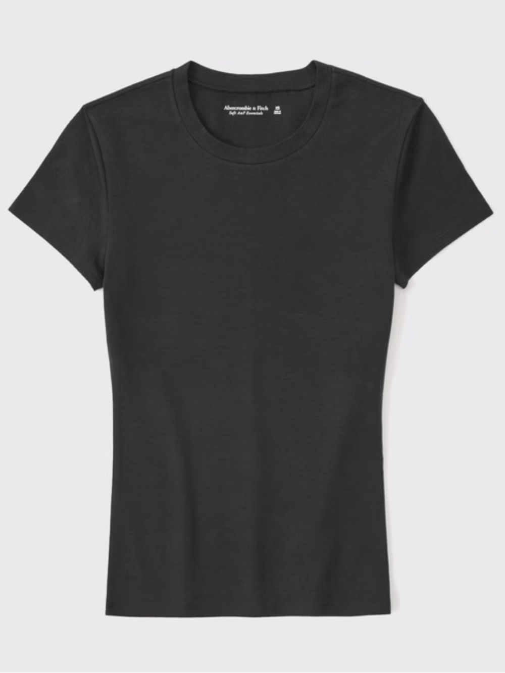 Abercrombie & Fitch Women's Black Soft & Essential Tuckable Baby Tee